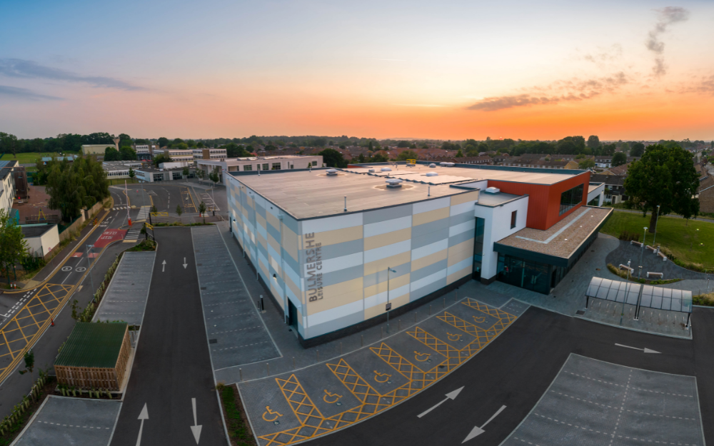 Bulmershe Leisure Centre from the skies