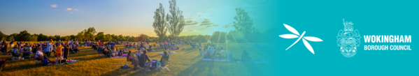 Dinton pastures in the evening sun during an outdoor cinema event