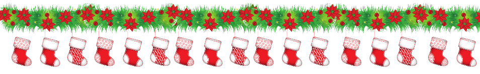 Row of christmas stockings