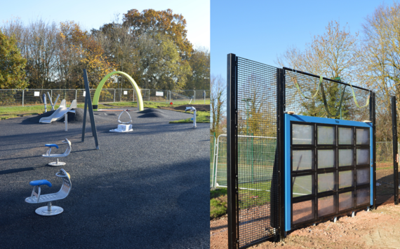 Images of play equipment at the new Cantley Park play area  