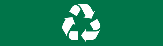 banner with recycling symbol