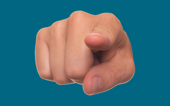 Finger pointing outwards