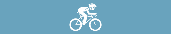 an icon showing a man riding a bike
