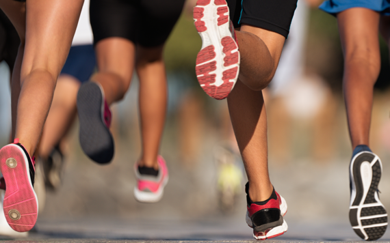 Image of feet running
