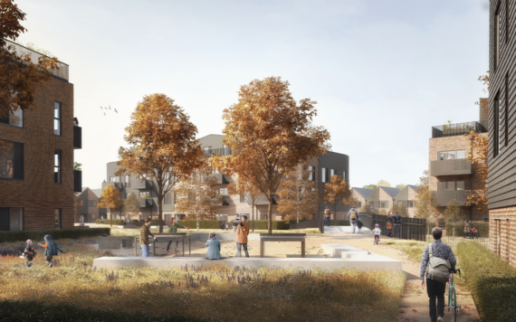 CGI of the new park area at Gorse Ride 