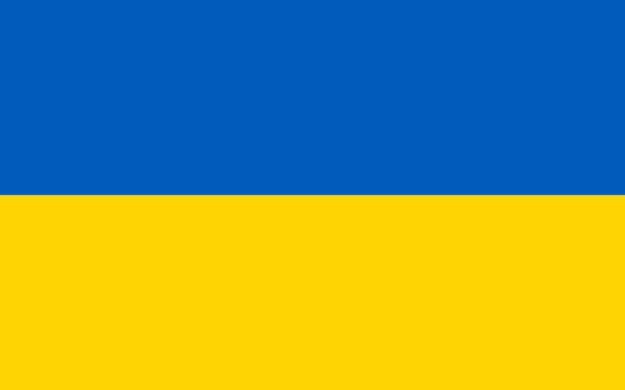 The national flag of Ukraine