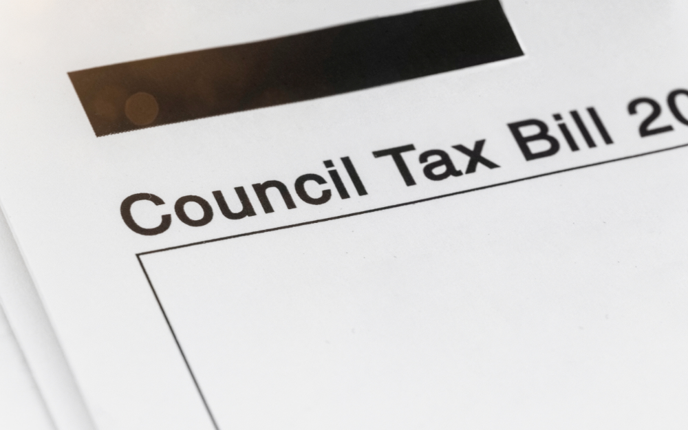 The edge of a council tax bill