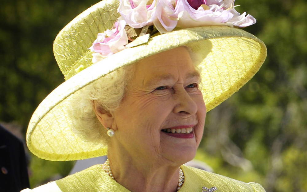 A headshot of her majesty the Queen, Elizabeth II