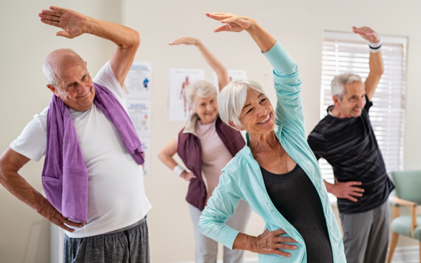 Older people exercising