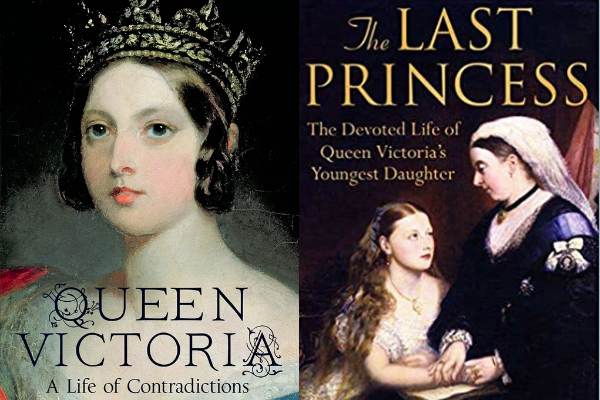 Images from the front covers of Matthew Dennison’s books about Queen Victoria and The Last Princess