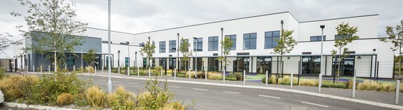 ultra wide site shot of Alder Grove Primary School in Shinfield