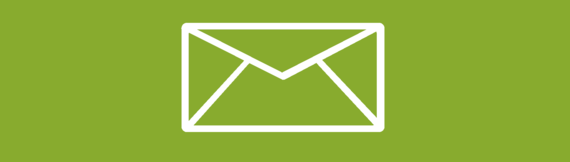 graphic outline of an envelope representing email