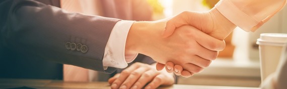 stock image of a close-up of a handshake