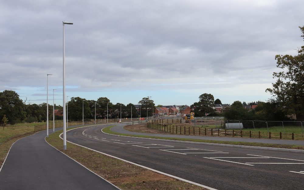 Part of the new North Wokingham Distributor Road