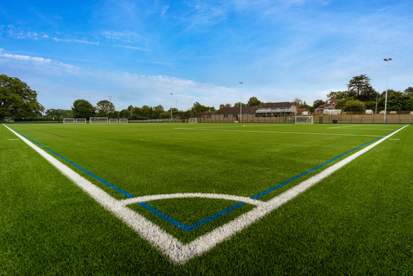 3G pitch at Cantley Park with pavillion in the foreground