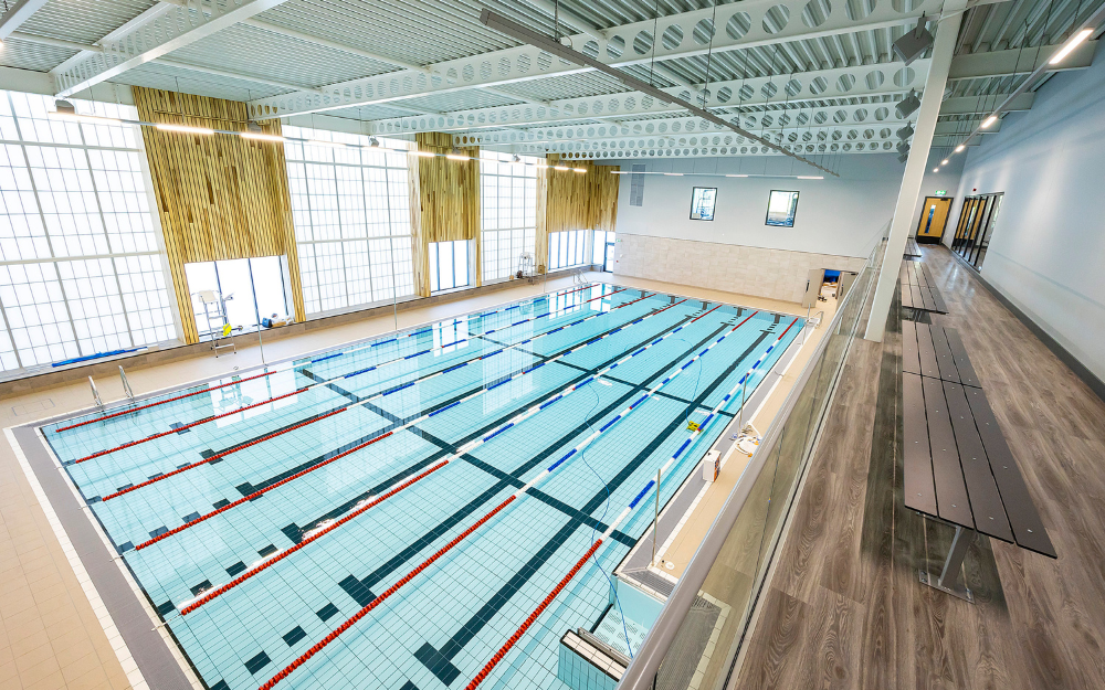 The swimming pool at Wokingham Leisure Centre ready for action