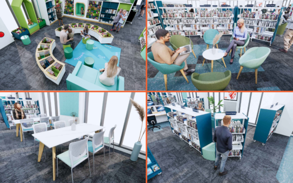 Compilation of images of how the new Wokingham Library could look 