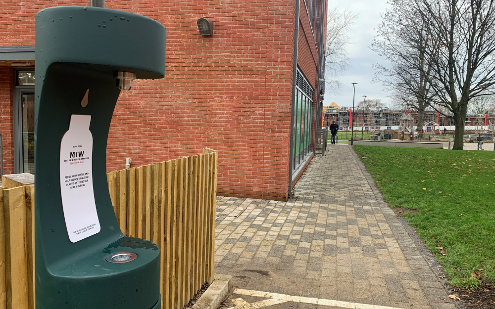 The public water fountain at Elms Field in Wokingham