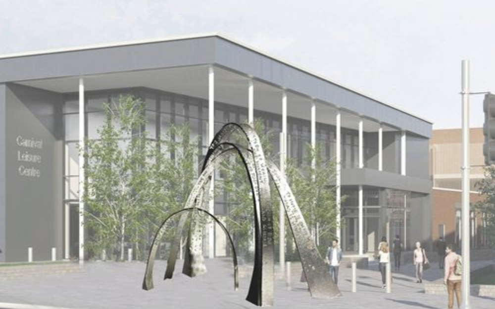 The arc public art, proposed to be installed outside the Carnival Hub in Wokingham