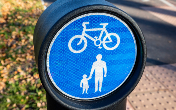 Walking and cycling sign