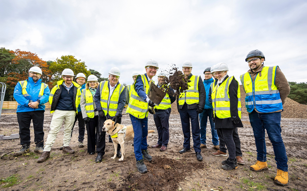 Cllr Stephen Conway breaks ground at Gorse Ride