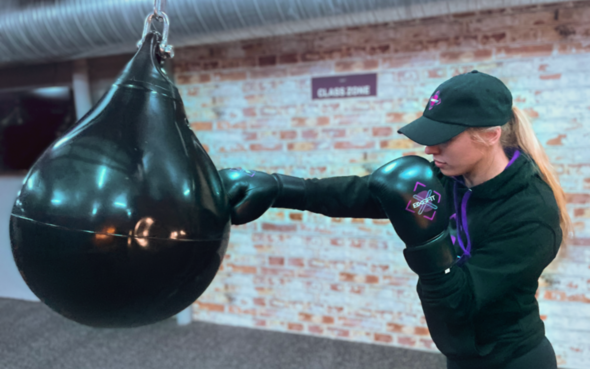 Girl boxing