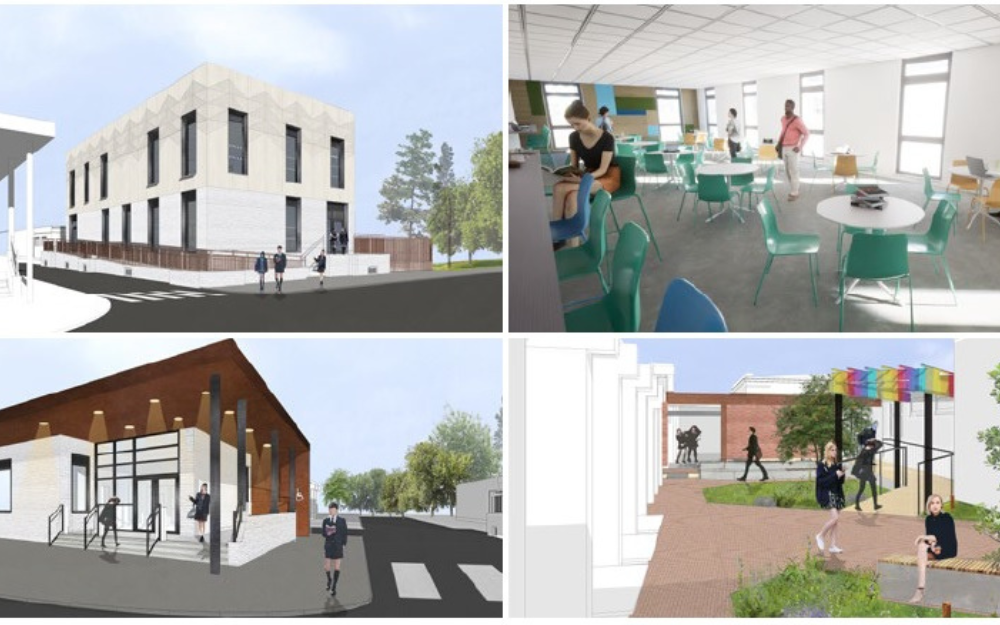 Artists impressions of the new modular buildings at Emmbrook School