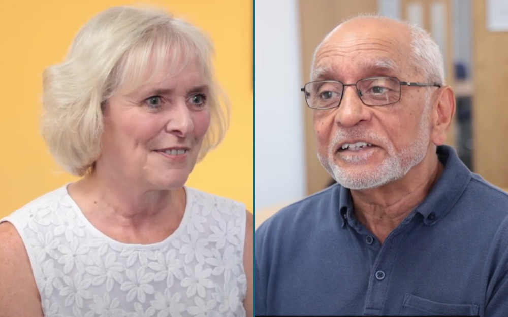 Roz and Kuldip, who both volunteer locally to help the local community