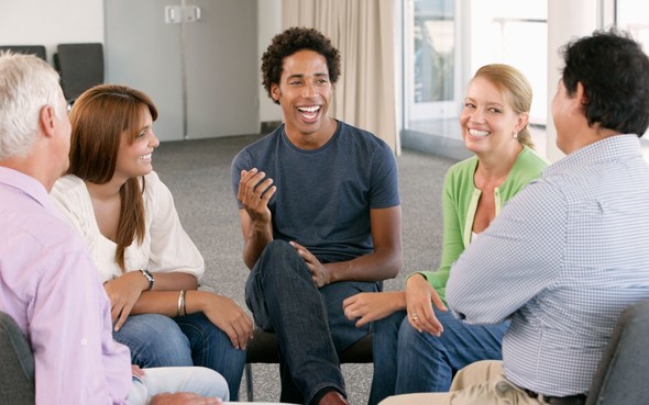 Group of people talking