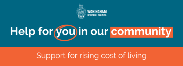 Text reads: Help for you in our community, support for the rising cost of living