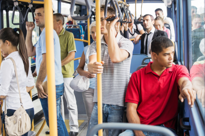 People on bus