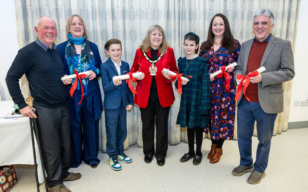 Wokingham Borough Mayor Cllr Caroline Smith with this year's Mayor's Honour Award winners