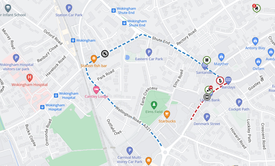 map of diversio route for May Fayre