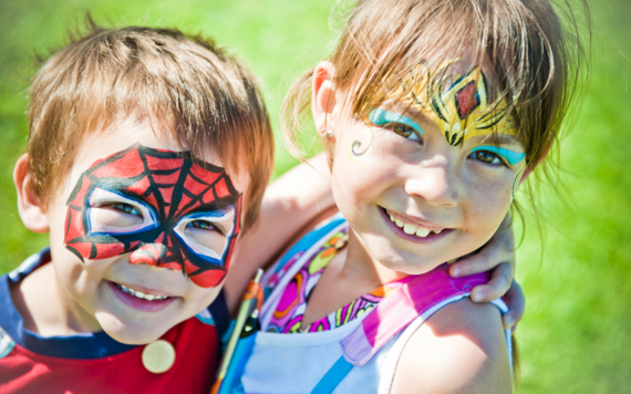 Children with face paint