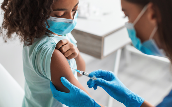 Child getting vaccinated