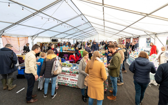 A market held at Dinton Pastures Country Park