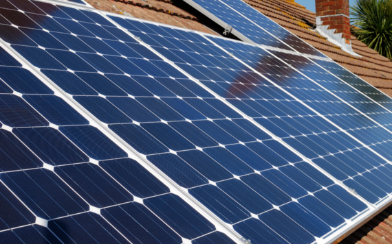 Solar panels on a roof