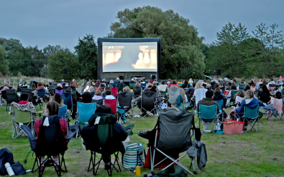 Outdoor cinema night at Dinton Pasture