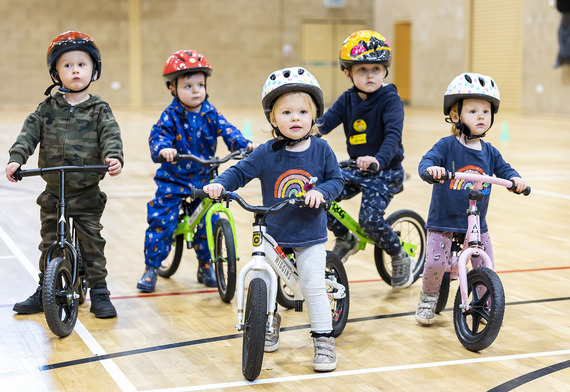 Balance Bike Club with children on bikes