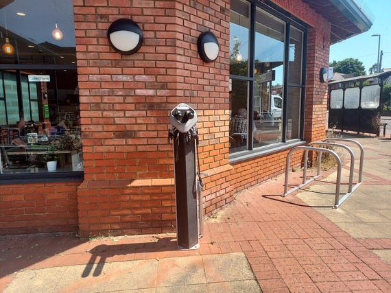 Bike pump station at Waitrose, Twyford