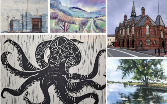 A collage of images and artwork you'll be able to see on the Wokingham Arts Trail