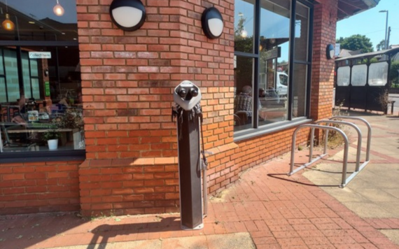 Bike repair station outside Waitrose in Twyford