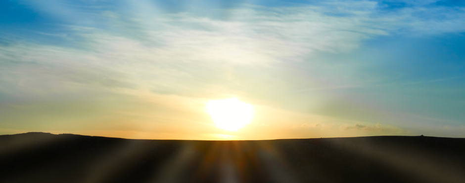stock image of a rising sun