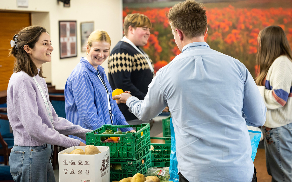 Volunteers at SHARE Arborfield help hand out food