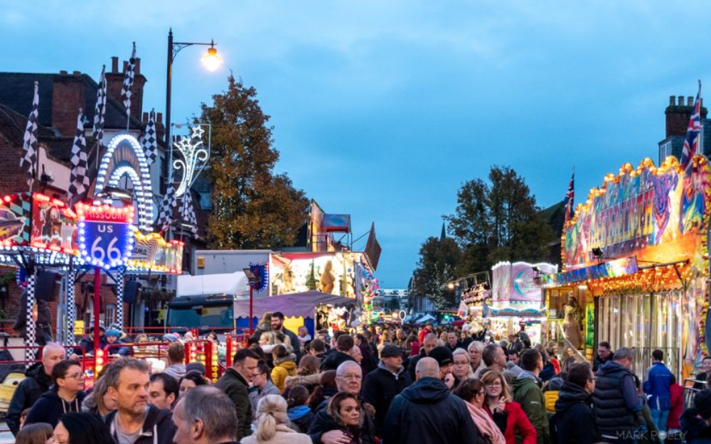 Dozens of people pack the streets for stalls at Wokingham Winter Carnival