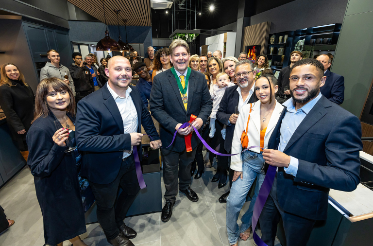 image of guests at shop opening