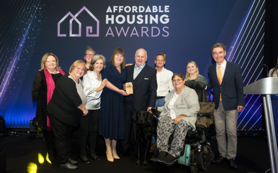 Representatives from the panel presented with the award at the Affordable Housing Awards