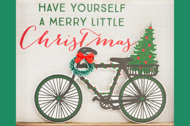 Christmas bike decoration