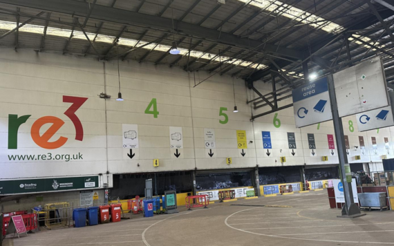 A view of the inside of a re3 recycling centre