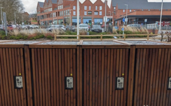 Bike lockers at Carnival Hub